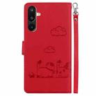 For Samsung Galaxy M16 5G / F16 5G / M36 5G Cute Cats RFID Leather Phone Case(Red) - 3