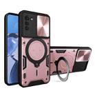 For Nokia G21 CD Texture Sliding Camshield Magnetic Holder Phone Case(Pink) - 1