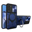 For Nokia G21 CD Texture Sliding Camshield Magnetic Holder Phone Case(Blue) - 1