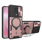 For Nokia G10 / G20 CD Texture Sliding Camshield Magnetic Holder Phone Case(Pink) - 1