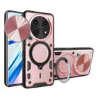 For Huawei nova Y91 4G CD Texture Sliding Camshield Magnetic Holder Phone Case(Pink) - 1