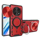 For Huawei nova Y91 4G CD Texture Sliding Camshield Magnetic Holder Phone Case(Red) - 1