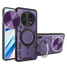 For Huawei nova Y91 4G CD Texture Sliding Camshield Magnetic Holder Phone Case(Purple) - 1