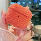 For AirPods 3 Corduroy Cloth Pattern Earphone Protective Case(Orange) - 1