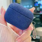 For AirPods Pro Corduroy Cloth Pattern Earphone Protective Case(Royal Blue) - 1