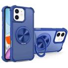 For iPhone 11 CD Texture 360 Degree Rotating Holder MagSafe Phone Case(Blue) - 1