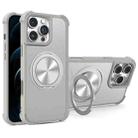 For iPhone 12 Pro Max CD Texture 360 Degree Rotating Holder MagSafe Phone Case(Grey) - 1