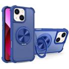 For iPhone 14 / 13 CD Texture 360 Degree Rotating Holder MagSafe Phone Case(Blue) - 1