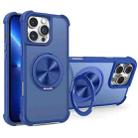 For iPhone 13 Pro CD Texture 360 Degree Rotating Holder MagSafe Phone Case(Blue) - 1