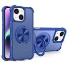 For iPhone 15 Plus / 14 Plus CD Texture 360 Degree Rotating Holder MagSafe Phone Case(Blue) - 1