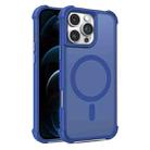 For iPhone 12 Pro Max Skin Feel MagSafe Phone Case(Blue) - 1