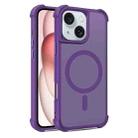 For iPhone 15 Skin Feel MagSafe Phone Case(Purple) - 1