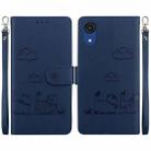 For Samsung Galaxy A03 Core Cute Cats RFID Leather Phone Case(Blue) - 1