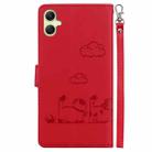 For Samsung Galaxy A05 Cute Cats RFID Leather Phone Case(Red) - 3