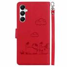 For Samsung Galaxy A05s Cute Cats RFID Leather Phone Case(Red) - 3