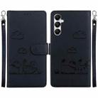For Samsung Galaxy A05s Cute Cats RFID Leather Phone Case(Black) - 1