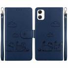 For Samsung Galaxy A06 4G Cute Cats RFID Leather Phone Case(Blue) - 1
