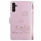 For Samsung Galaxy A13 5G Cute Cats RFID Leather Phone Case(Rose Gold) - 3