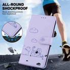 For Samsung Galaxy A13 5G Cute Cats RFID Leather Phone Case(Purple) - 3