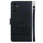 For Samsung Galaxy A13 5G Cute Cats RFID Leather Phone Case(Black) - 3