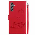 For Samsung Galaxy A16 5G Cute Cats RFID Leather Phone Case(Red) - 3