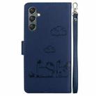 For Samsung Galaxy A16 5G Cute Cats RFID Leather Phone Case(Blue) - 3