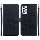 For Samsung Galaxy A33 5G Cute Cats RFID Leather Phone Case(Black) - 1