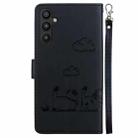 For Samsung Galaxy A35 5G Cute Cats RFID Leather Phone Case(Black) - 3