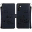 For Samsung Galaxy A54 5G Cute Cats RFID Leather Phone Case(Black) - 1