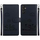 For Samsung Galaxy A55 5G Cute Cats RFID Leather Phone Case(Black) - 1