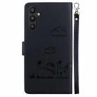 For Samsung Galaxy A55 5G Cute Cats RFID Leather Phone Case(Black) - 3