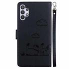 For Samsung Galaxy A32 5G Cute Cats RFID Leather Phone Case(Black) - 3