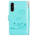 For Samsung Galaxy A26 5G Cute Cats RFID Leather Phone Case(Green) - 3