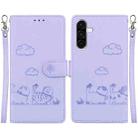 For Samsung Galaxy A26 5G Cute Cats RFID Leather Phone Case(Purple) - 1