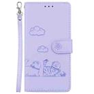 For Samsung Galaxy A26 5G Cute Cats RFID Leather Phone Case(Purple) - 2