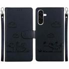 For Samsung Galaxy A26 5G Cute Cats RFID Leather Phone Case(Black) - 1