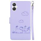 For Samsung Galaxy A25 5G / A25e JP Edition Cute Cats RFID Leather Phone Case(Purple) - 3