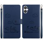 For Samsung Galaxy A25 5G / A25e JP Edition Cute Cats RFID Leather Phone Case(Blue) - 1