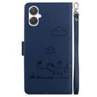 For Samsung Galaxy A25 5G / A25e JP Edition Cute Cats RFID Leather Phone Case(Blue) - 3
