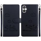 For Samsung Galaxy A25 5G / A25e JP Edition Cute Cats RFID Leather Phone Case(Black) - 1