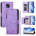 For Motorola Moto G Power 2021 Multi-Card Slots Zipper Wallet Leather Phone Case(Purple) - 1