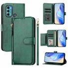 For Motorola Moto G60 / Moto G40 Fusion Multi-Card Slots Zipper Wallet Leather Phone Case(Green) - 1