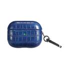 For AirPods Pro 2 Crocodile Texture Earphone Protective Case(Royal Blue) - 1