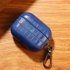 For AirPods Pro 2 Crocodile Texture Earphone Protective Case(Royal Blue) - 2