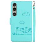 For Sony Xperia 1 VI Cute Cats RFID Leather Phone Case(Green) - 3