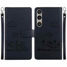 For Sony Xperia 1 VI Cute Cats RFID Leather Phone Case(Black) - 1