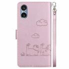 For Sony Xperia 5 V Cute Cats RFID Leather Phone Case(Rose Gold) - 3