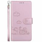 For Sony Xperia 10 VI Cute Cats RFID Leather Phone Case(Rose Gold) - 2