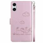 For Sony Xperia 10 VI Cute Cats RFID Leather Phone Case(Rose Gold) - 3