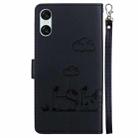 For Sony Xperia 10 VI Cute Cats RFID Leather Phone Case(Black) - 3